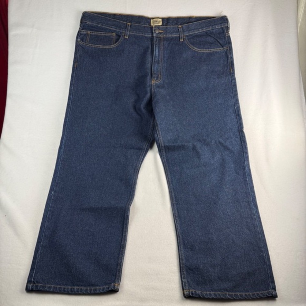 CE Schmidt Workwear Mens Denim Jeans Blue 100% Cotton Size 48x28 Straight Leg